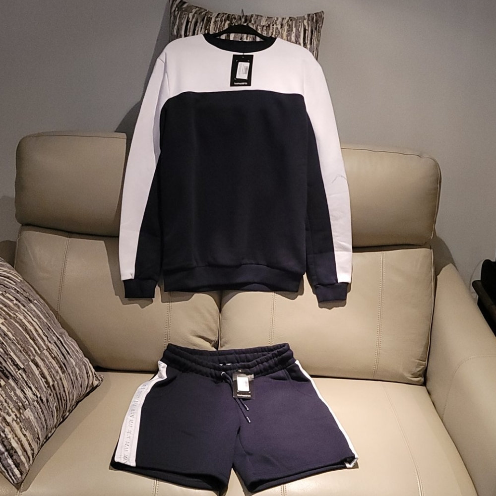 Navy/white tracksuit from boohooman. NEW